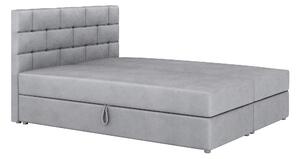 Kontinentálna posteľ 180x200 cm Waller (sivá) (s roštom a matracom). Vlastná spoľahlivá doprava až k Vám domov. 1007742