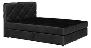 Manželská posteľ Boxspring 180x200 cm Karum (čierna) (s roštom a matracom). Vlastná spoľahlivá doprava až k Vám domov. 1007788