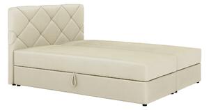 Kontinentálna posteľ 160x200 cm Karum (béžová) (s roštom a matracom). Vlastná spoľahlivá doprava až k Vám domov. 1007779
