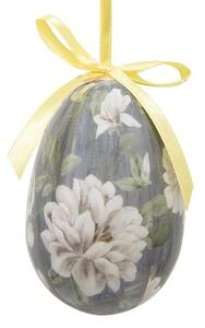 9ks dekorácia závesné vajíčko s kvetmi Spring Egg - Ø 5*7cm - Clayre & Eef