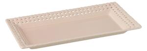 Ružový keramický servírovací podnos Hella Pastel Pink - 32*17*3 cm - J-Line by Jolipa