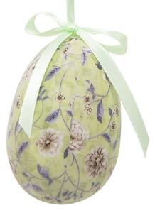 9ks dekorácia závesné vajíčko s kvetmi Spring Egg - Ø 5*7cm - Clayre & Eef