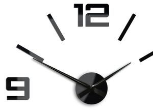 Moderné nástenné hodiny XL BLACK HMCNH065-black (nalepovacie hodiny na stenu)