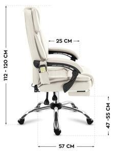 Masážne kancelárske kreslo Boss 6.0 béžové