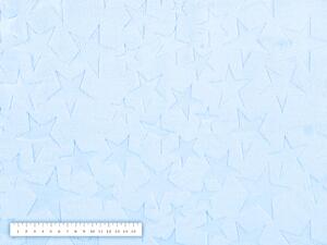 Mikroplyšová látka MIP-020 Hviezdičky - nebesky modrá - šírka 140 cm