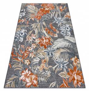 Vonkajšie kusový koberec Kvety čierny 176x270cm