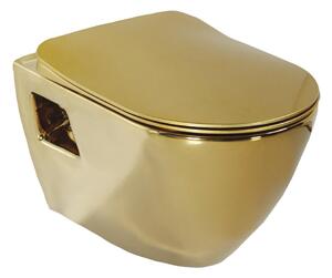 SAPHO PAULA závesná WC misa, 35,5x50cm, zlatá TP325-AK00
