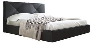 Čalúnená posteľ KARINO rozmer 90x200 cm Biela eko-koža