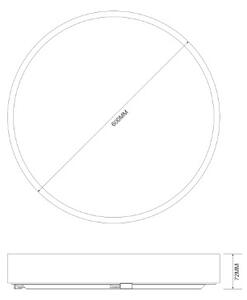 LED stropné svietidlo 60 cm 4100 lm 3000+4000+5500K IP44 čierne Zuma Line NADI MS724-R600
