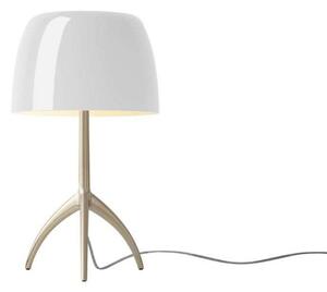Stolové Lampa Foscarini, stmievateľné, Biela, Obývacia izba, Hliník