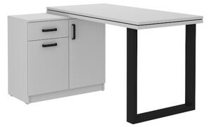 Písací stôl + komoda MALTA 2, 138x75x107, sivá