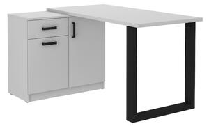 Písací stôl + komoda MALTA, 138x75x107, sivá