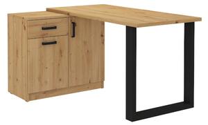 Písací stôl + komoda MALTA, 138x75x107, dub artisan
