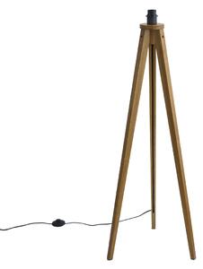 Rustikálna stojaca lampa trojnožka vintage drevo - Tripod Classic