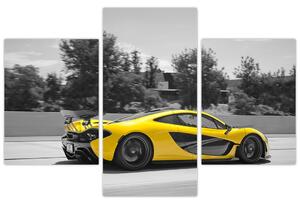 Žlté športové auto - obraz (Obraz 90x60cm)