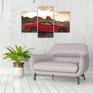 Červené auto - obraz (Obraz 90x60cm)