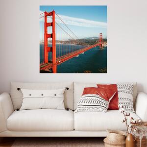 INSPIO-textilná prelepiteľná nálepka - Nálepka na stenu z fotky - Golden Gate Bridge