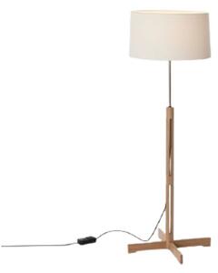 Stojacie Lampa Santa & Cole, stmievateľné, Biela, Obývacia izba, Drevo