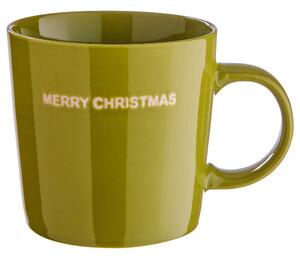 GOOD VIBES Hrnček "Merry Christmas" 400 ml - zelená