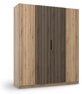 Šatníková skriňa Kaja 2F 2LAM 200x239x62 - dub