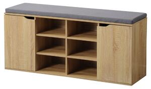 Kesper 15928 Botník s podsedákom, dekor dub, 103 x 48 x 30,5 cm