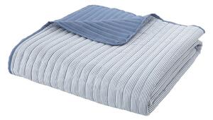 Modrý prešívaný pléd 220x230 cm Stripe – Catherine Lansfield