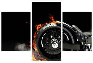 Obraz horiace motorky (Obraz 90x60cm)