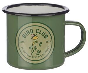 PEANUTS Hrnček smaltovaný "Bird Club" 380 ml - zelená