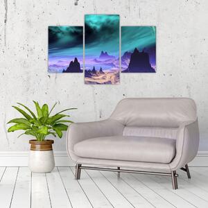 Abstraktný obraz hôr (Obraz 90x60cm)
