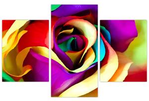 Abstraktný obraz ruže (Obraz 90x60cm)