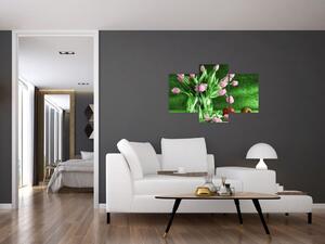 Tulipány vo váze, obraz na stenu (Obraz 90x60cm)