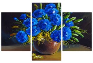 Obraz kvetov vo váze (Obraz 90x60cm)