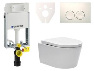 Cenovo zvýhodnený závesný WC set Geberit na zamurovanie + WC SAT Brevis SIKOGE1W1