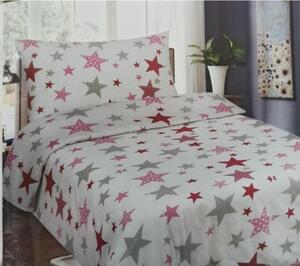 ECOMATRACE Bavlnené posteľné obliečky Pink stars