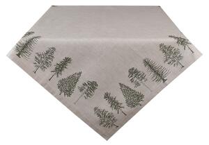 Béžový bavlnený obrus so stromčekmi Natural Pine Trees - 150*250 cm - Clayre & Eef