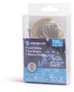 Aigostar - LED vonkajšia vianočná reťaz 100xLED/8 funkcií 10,3m IP44 studená biela