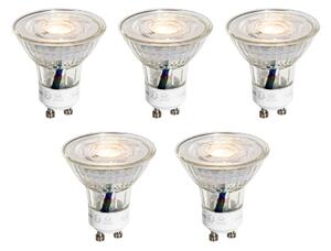 Sada 5 LED žiaroviek GU10 50 mm číra 3W 230 lm 2700K