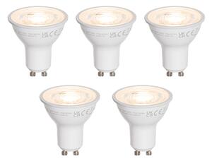 Sada 5 LED žiaroviek GU10 50 mm číra 7,5 W 800 lm 3000 K