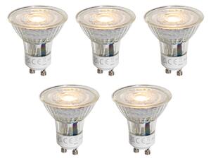 Sada 5 GU10 50 mm LED žiaroviek číra 1W 80 lm 2200K