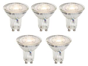 Sada 5 stmievateľných LED žiaroviek GU10 50 mm v Kelvinoch číra 4,9 W 400 lm 2200 – 3000 K