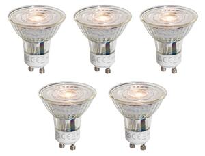 Sada 5 LED žiaroviek GU10 50 mm číra 4,5 W 360 lm 2700 K