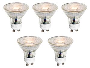 Sada 5 GU10 50mm LED žiaroviek číra 3W 200 lm 2200K