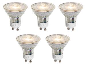 Sada 5 stmievateľných LED žiaroviek GU10 50 mm číra 4,5 W 365 lm 2700 K