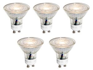 Sada 5 GU10 50mm LED žiaroviek číra 4,9W 450 lm 3000K