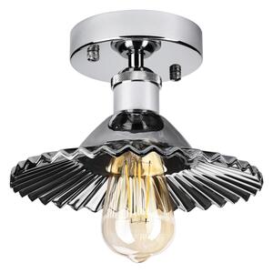 Prisadený luster TRISH 1xE27/15W/230V lesklý chróm/dymová čierna