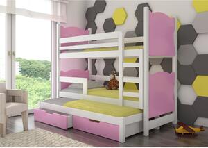 Poschodová detská posteľ 180x75 cm. Vlastná spoľahlivá doprava až k Vám domov. 1052131