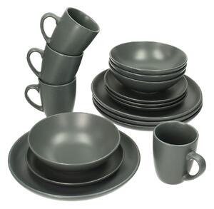 Súprava riadu Vivo Dark Grey 4/16