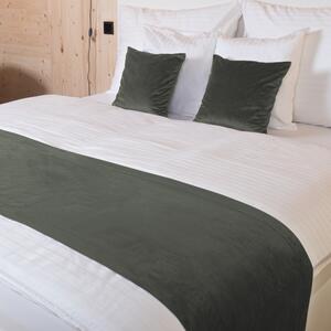 Biante Zamatový prehoz/behúň na posteľ Velvet Prémium SVP-021 Tmavo sivozelený 50x140 cm