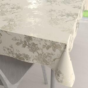 Biante Zamatový obdĺžnikový obrus Isabela Flower IBL-022 Zlaté kvety na smotanovom 60x100 cm