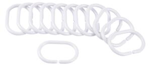 Biele háčiky k sprchovému závesu v súprave 12 ks 4 cm Vitamine – douceur d'intérieur